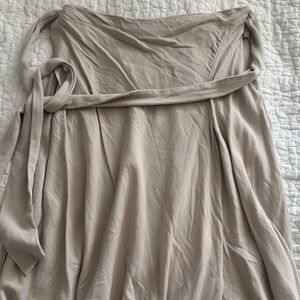 Massimo Dutti Cream Wrap Skirt